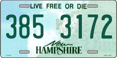 NH license plate 3853172