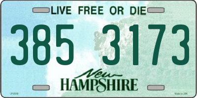 NH license plate 3853173