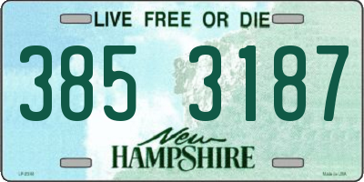 NH license plate 3853187