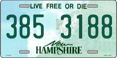 NH license plate 3853188