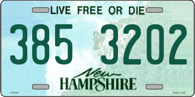 NH license plate 3853202