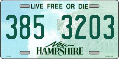 NH license plate 3853203