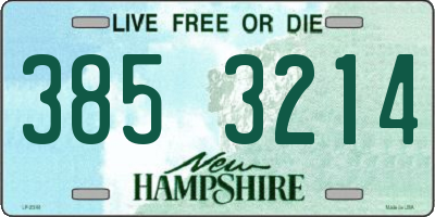 NH license plate 3853214