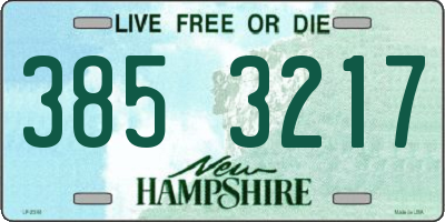 NH license plate 3853217