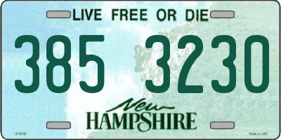 NH license plate 3853230