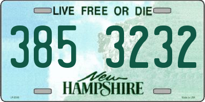 NH license plate 3853232