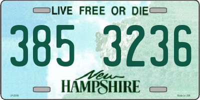 NH license plate 3853236