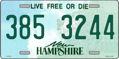 NH license plate 3853244