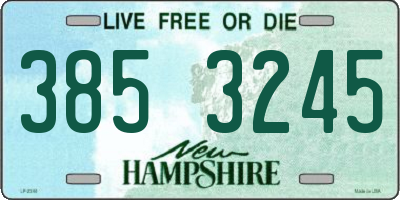 NH license plate 3853245