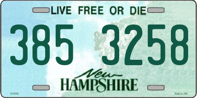 NH license plate 3853258