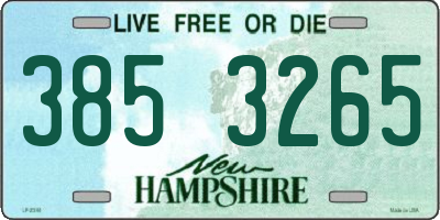 NH license plate 3853265