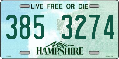 NH license plate 3853274