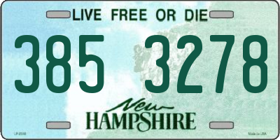 NH license plate 3853278