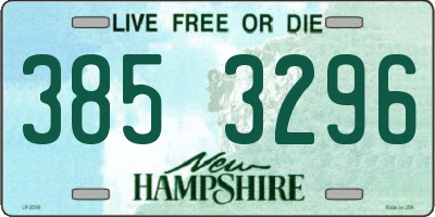 NH license plate 3853296