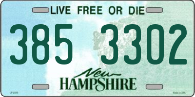 NH license plate 3853302