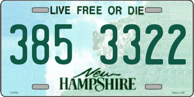 NH license plate 3853322