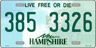 NH license plate 3853326