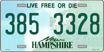 NH license plate 3853328