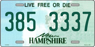 NH license plate 3853337