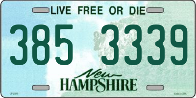 NH license plate 3853339