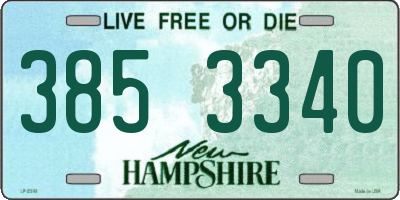 NH license plate 3853340