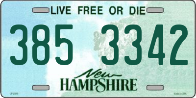 NH license plate 3853342