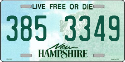 NH license plate 3853349