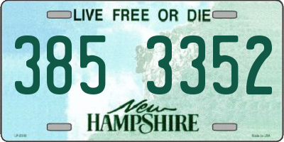 NH license plate 3853352