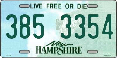 NH license plate 3853354