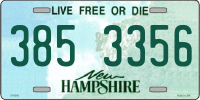 NH license plate 3853356