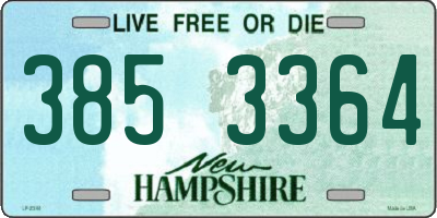 NH license plate 3853364