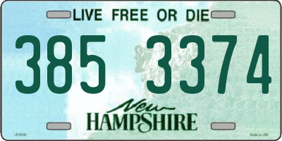 NH license plate 3853374