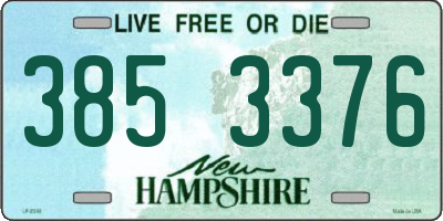 NH license plate 3853376