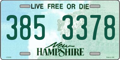 NH license plate 3853378