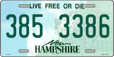 NH license plate 3853386