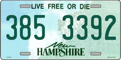 NH license plate 3853392