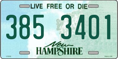NH license plate 3853401