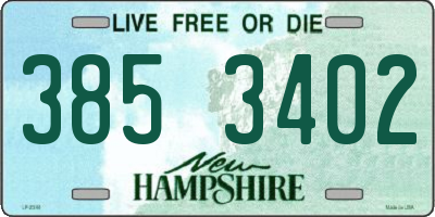 NH license plate 3853402