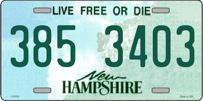 NH license plate 3853403