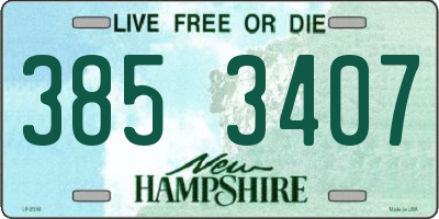 NH license plate 3853407