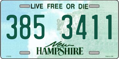 NH license plate 3853411