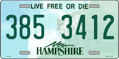 NH license plate 3853412