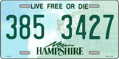 NH license plate 3853427