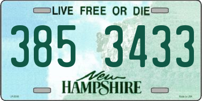NH license plate 3853433