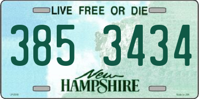 NH license plate 3853434