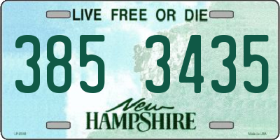 NH license plate 3853435