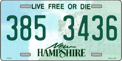 NH license plate 3853436
