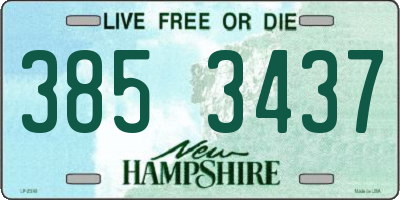 NH license plate 3853437
