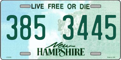 NH license plate 3853445