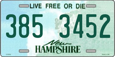 NH license plate 3853452